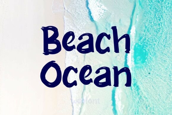 Beach Ocean: A Serene Script Font for Coastal Digital Branding