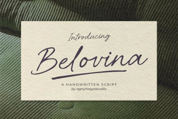 Belovina: An Elegant Handwritten Font for Editorial Clarity