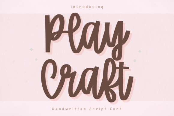 Play Craft: A Handwritten Script Font for Expressive Editorial Design